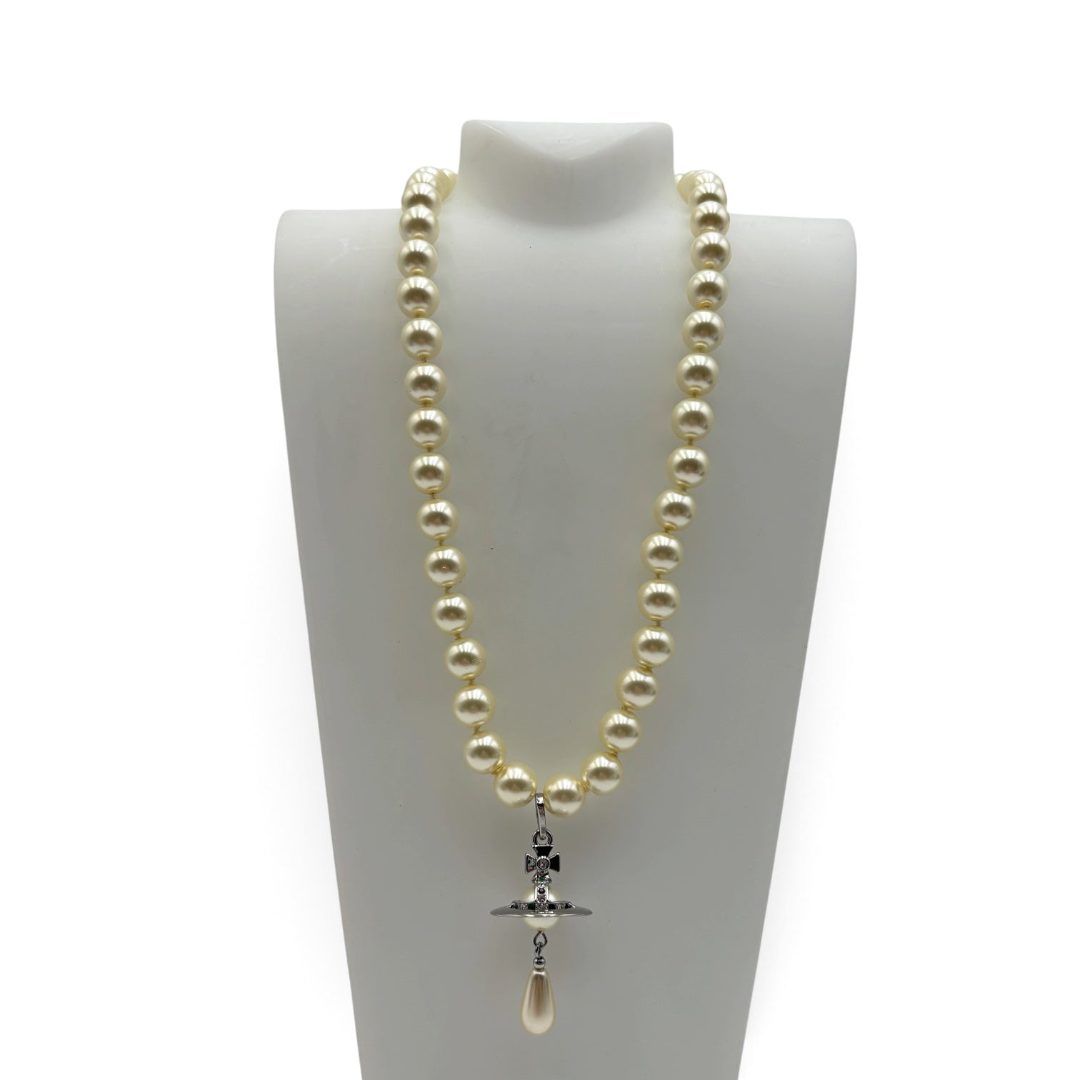 Vivienne Westwood Signature Orb Pearl Drop Necklace