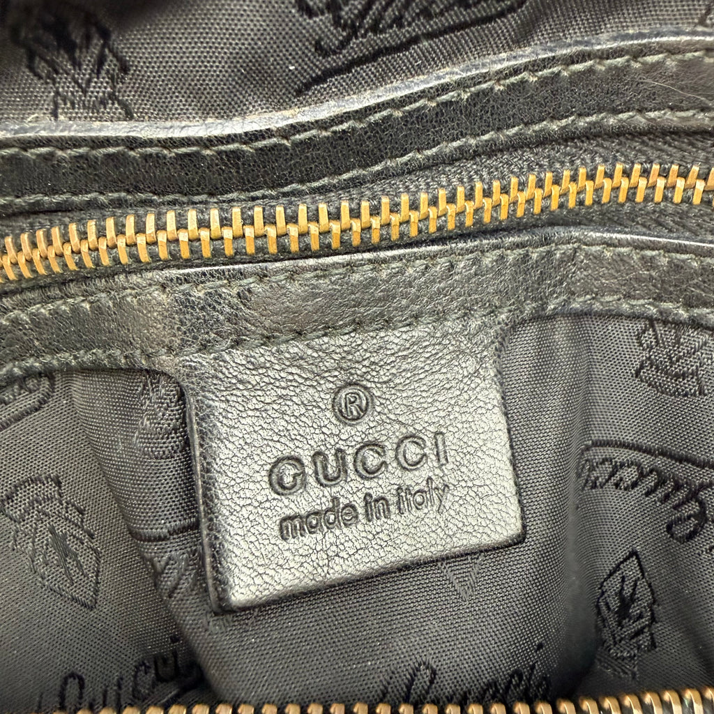 Gucci Babouska Embellished Black Suede Boston Bag by Frida Giannini – circa 2008