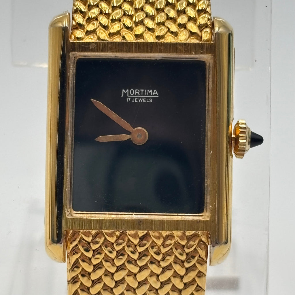 Mortima 17 Jewels Tank Watch 1970s