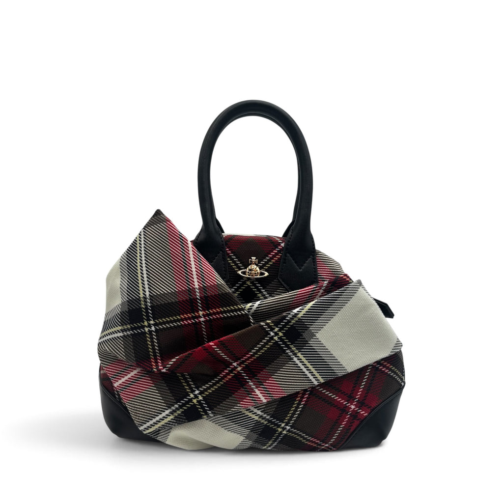Vivienne Westwood Yasmine Derby Tartan Bow Handbag