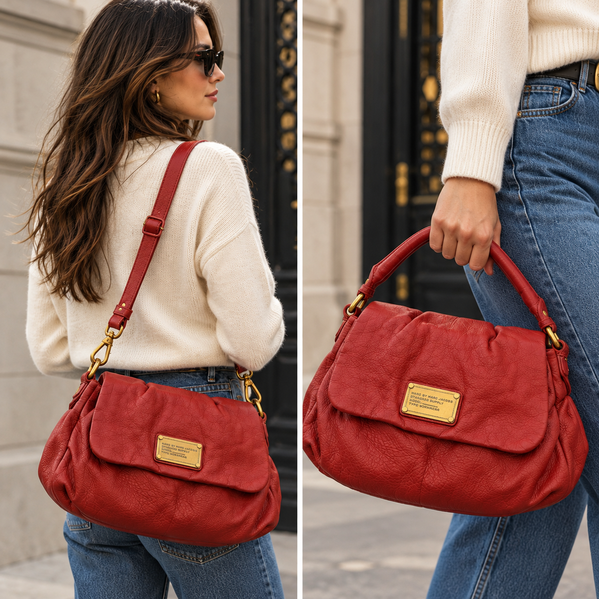 Marc by Marc Jacobs Standard Supply Red Leather Flap Shoulder Bag