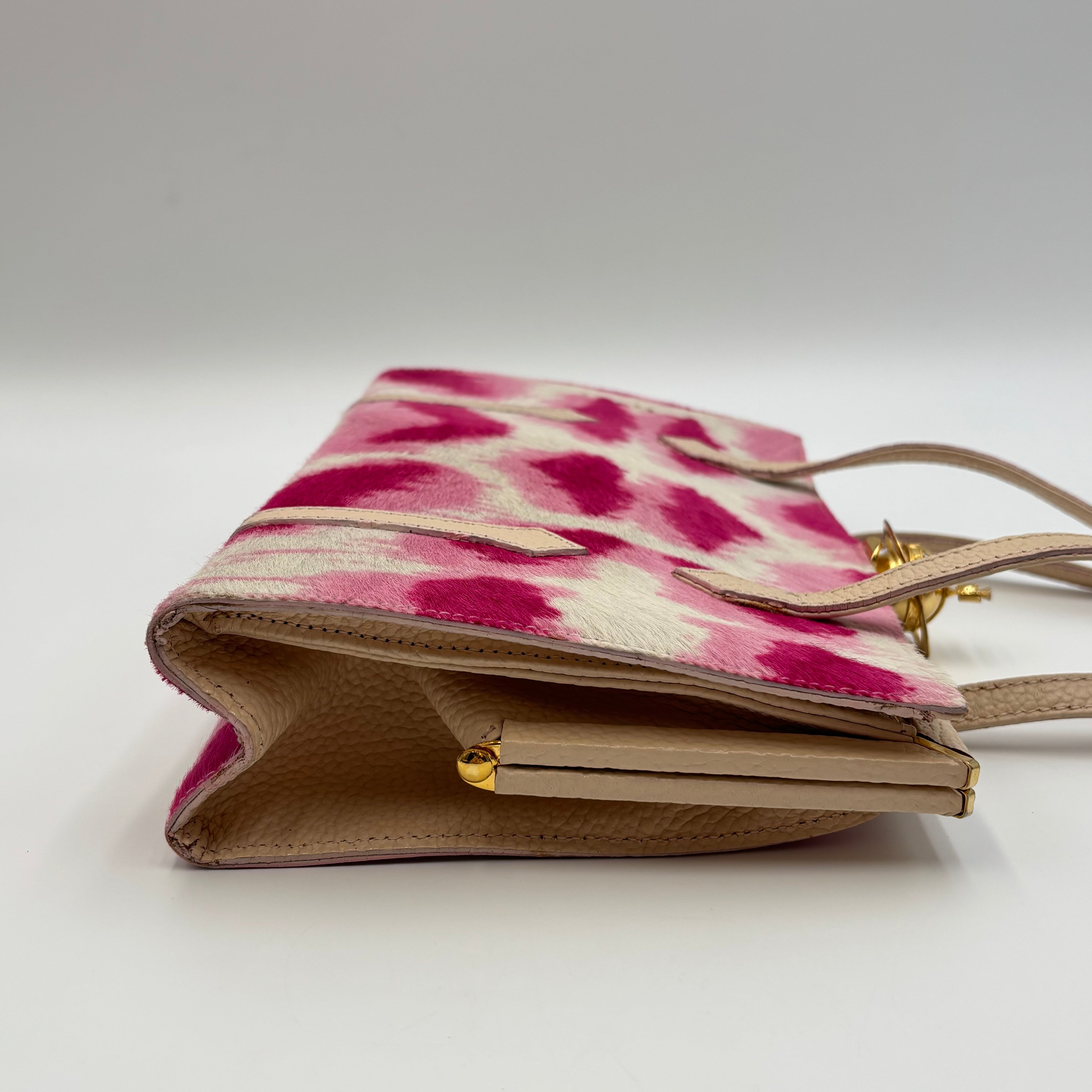 Vivienne Westwood Vintage Hot Pink Calf Hair Mini Shoulder Bag