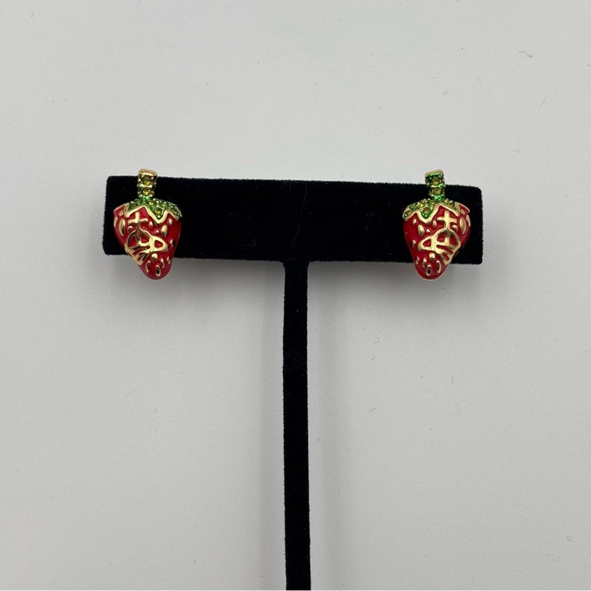 Vivienne Westwood Strawberry Enamel Gold-Tone Stud EarringsS