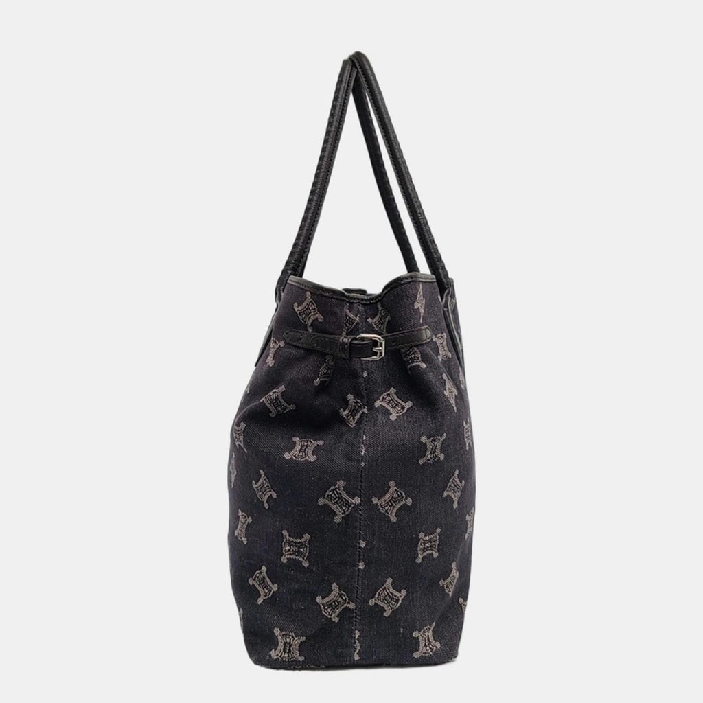 Céline Macadam Denim Tote Bag – Dark Navy