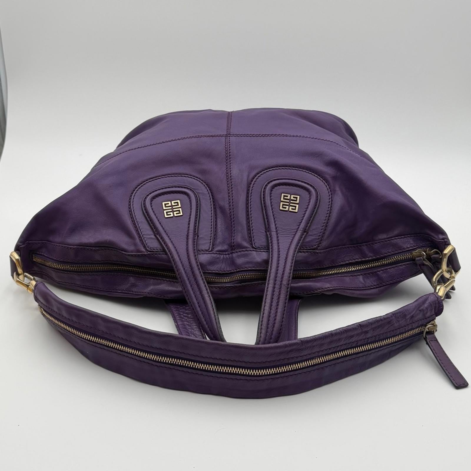 Givenchy Nightingale Leather Satchel Bag – Purple