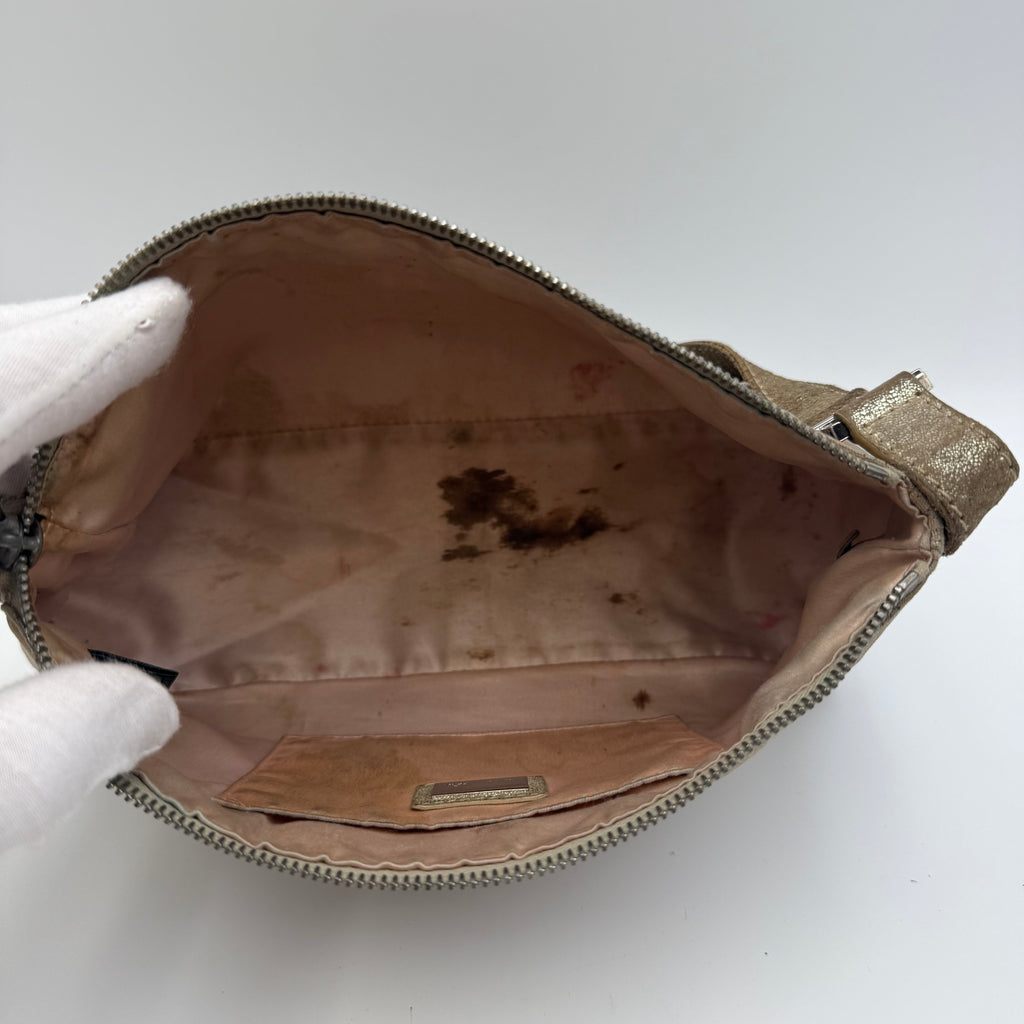Fendi Vintage Zucca FF Monogram Baguette-Style Shoulder Bag, 2000s