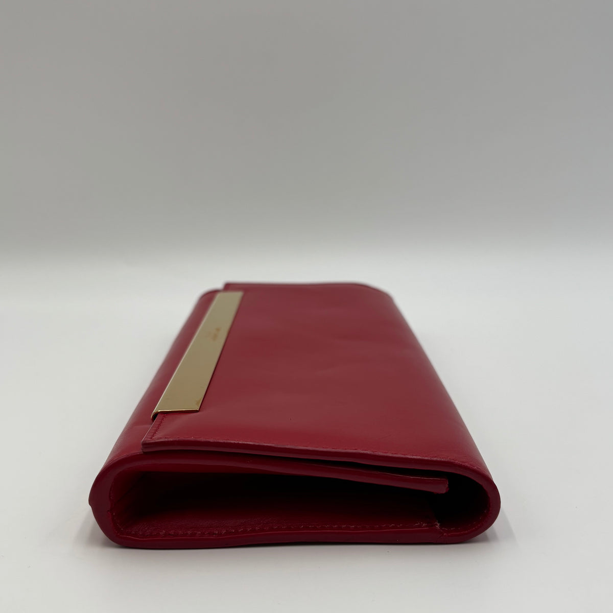Saint Laurent by Hedi Slimane Lutetia Red Leather Clutch 2012