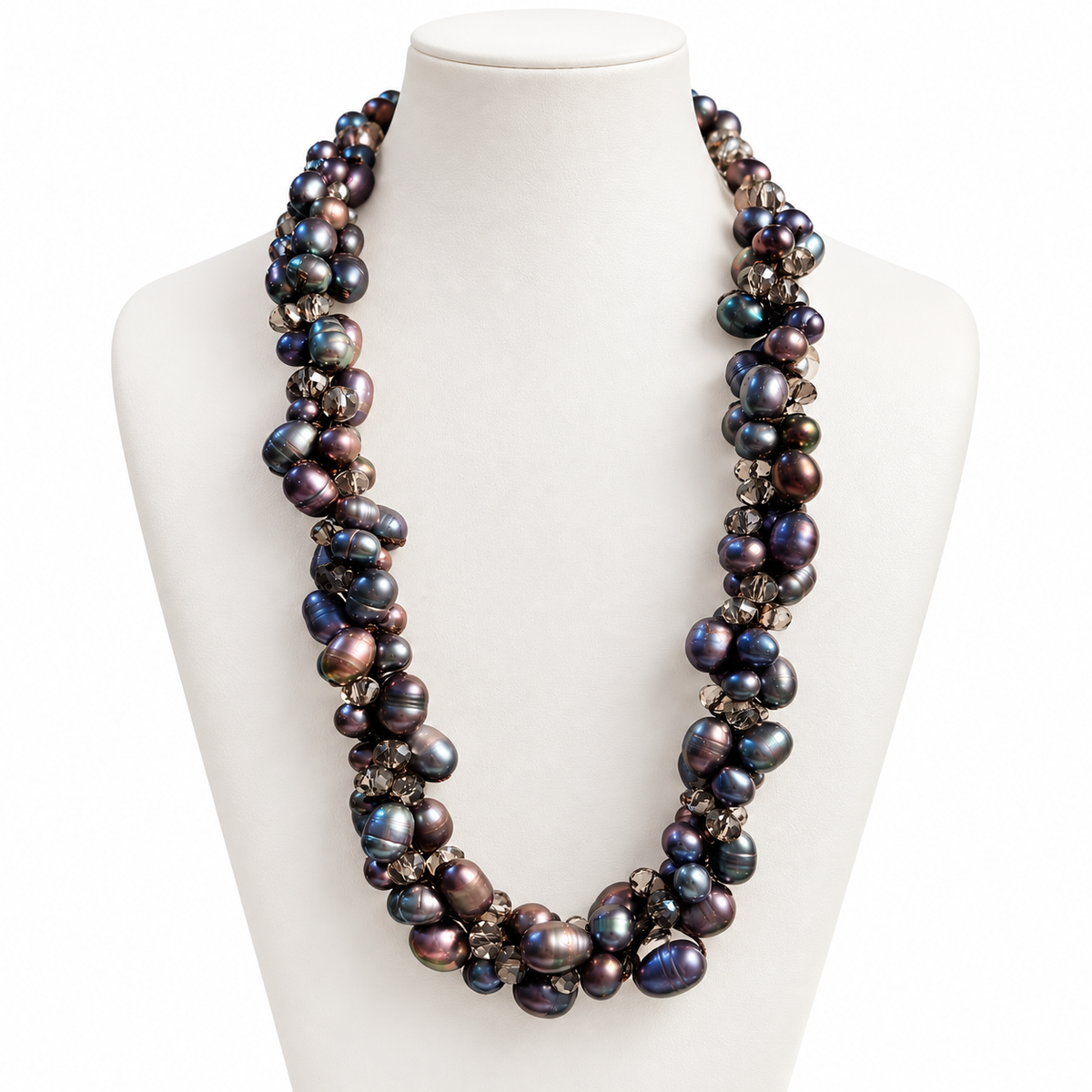 Baroque Cultured Pearl & Crystal Statement Necklace
