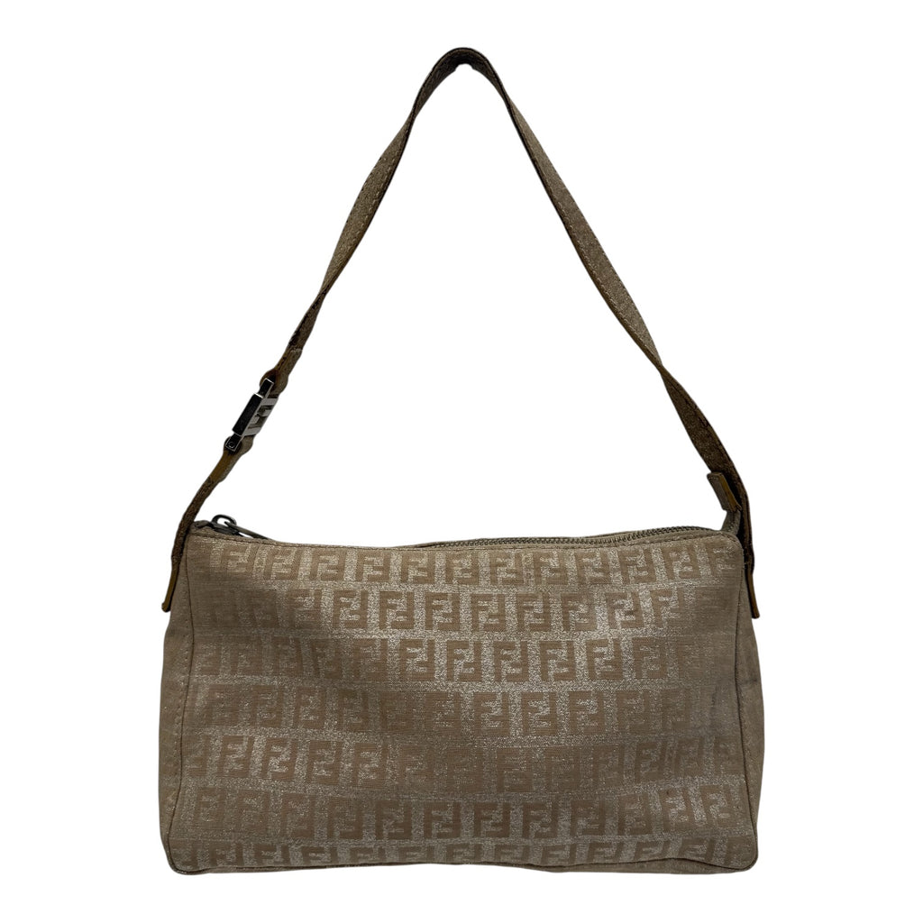 Fendi Vintage Zucca FF Monogram Baguette-Style Shoulder Bag, 2000s