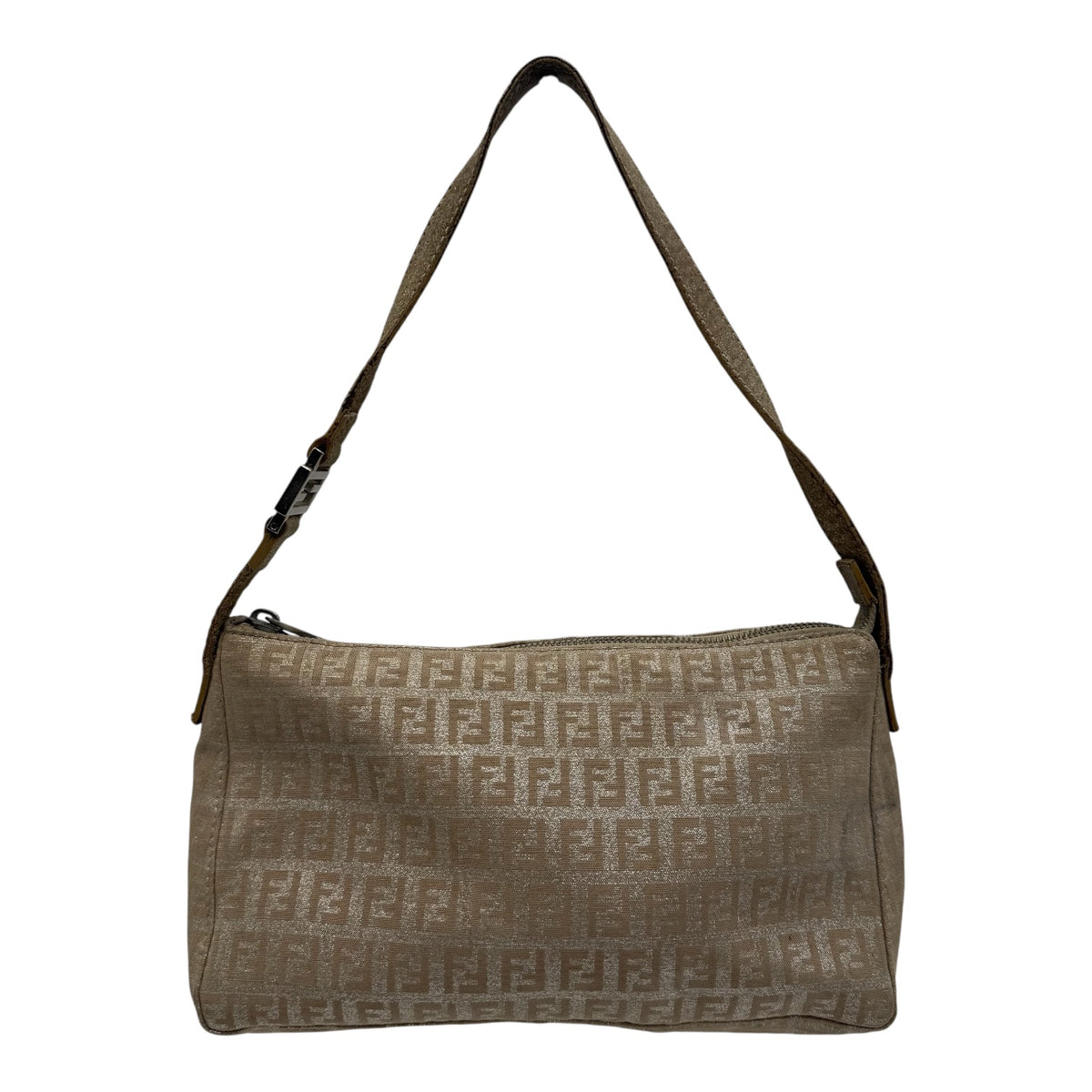 Fendi Vintage Zucca FF Monogram Baguette-Style Shoulder Bag, 2000s