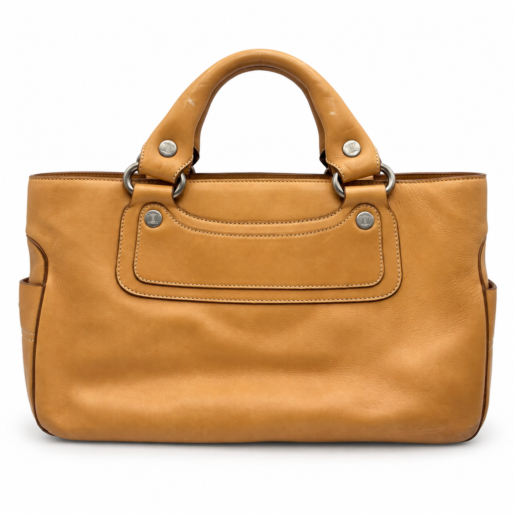Celine Boogie Leather Handbag in Camel