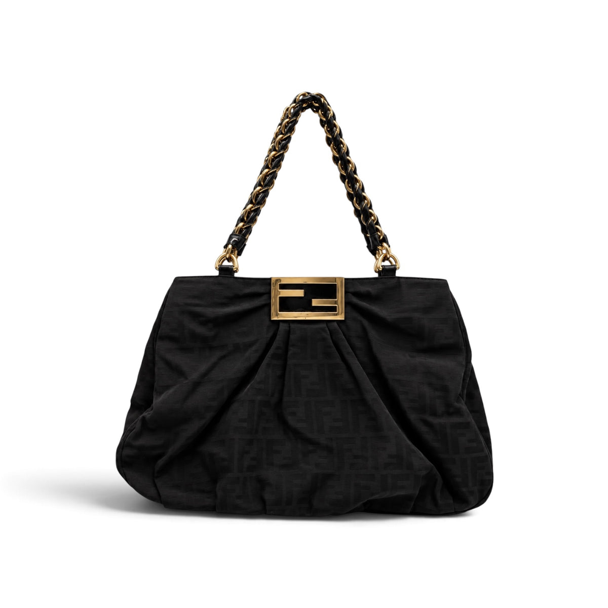 Fendi Zucca Mia Large Chain Shoulder Bag 2000s