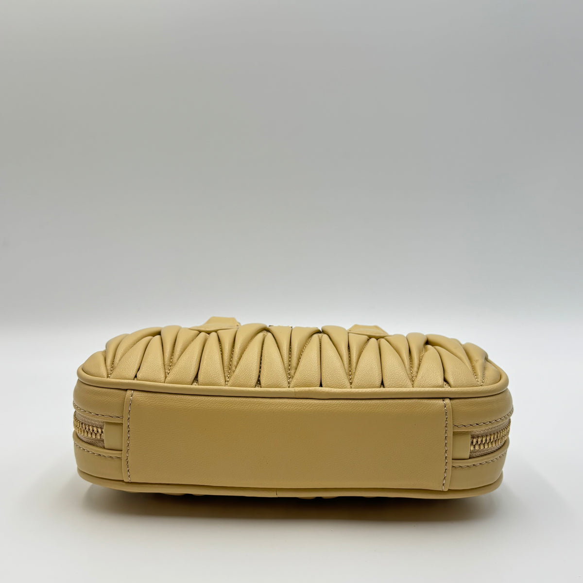 Miu Miu Arcadie Matelassé Nappa Leather Bag – Sand Beige
