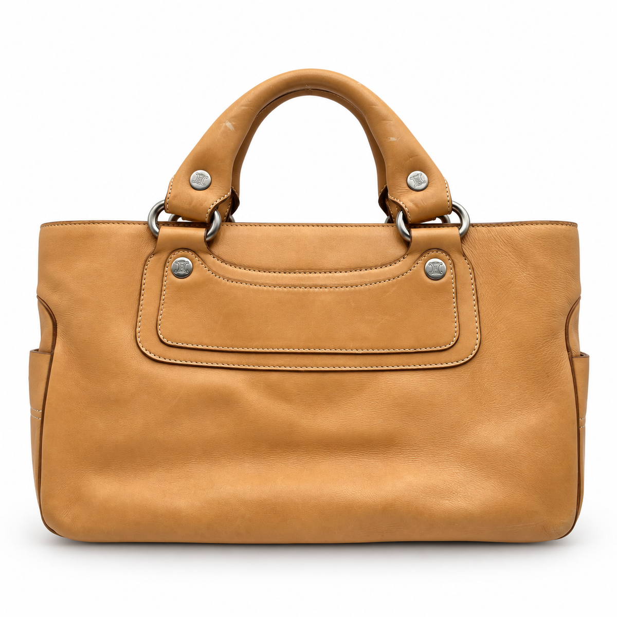 Celine Boogie Leather Handbag in Camel