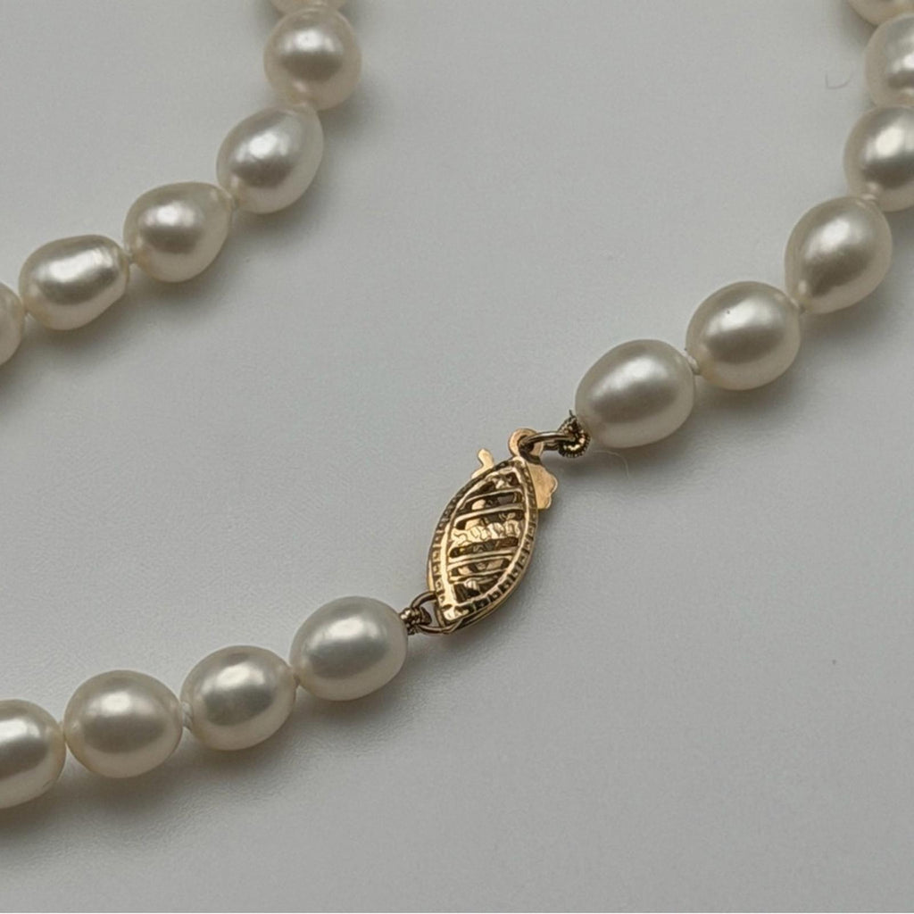 Vintage 100” Pearl Opera / Sautoir Necklace – 14K Gold Clasp