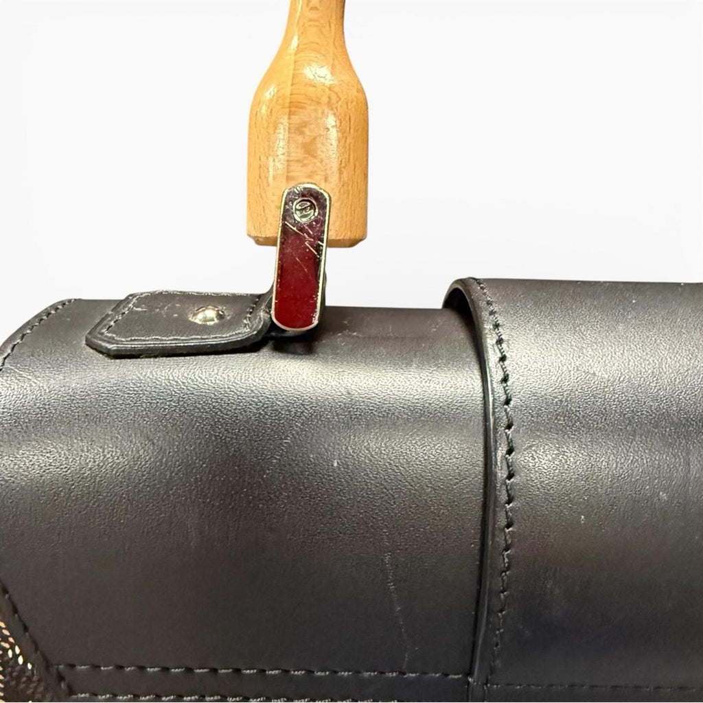 Goyard Black Chevron Print Coated Canvas And Leather Saigon PM Top Handle Bag