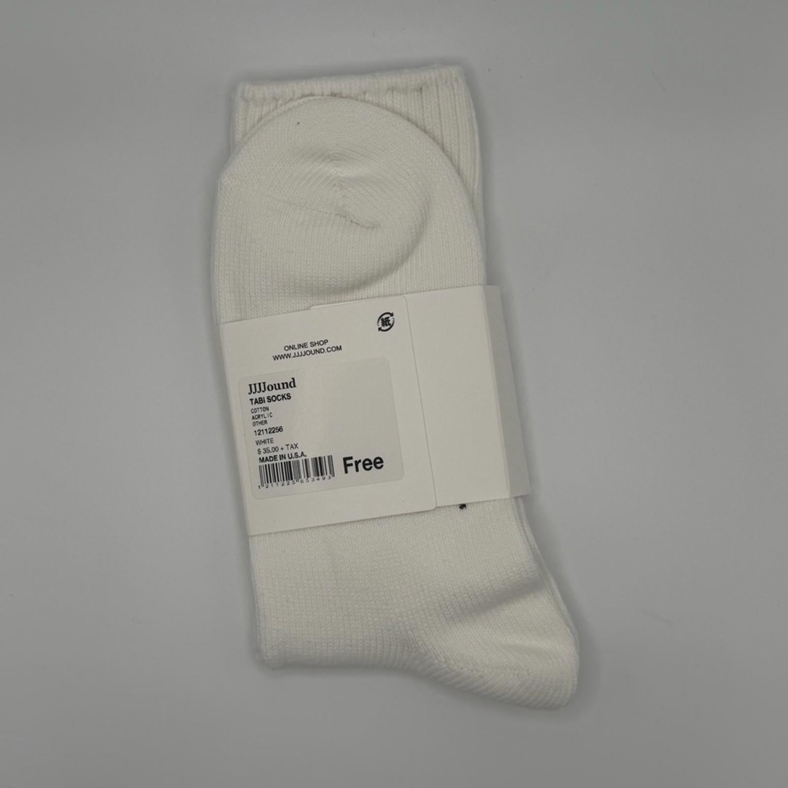 JJJJOUND WHITE TABI SOCKS — NEW WITH TAGS