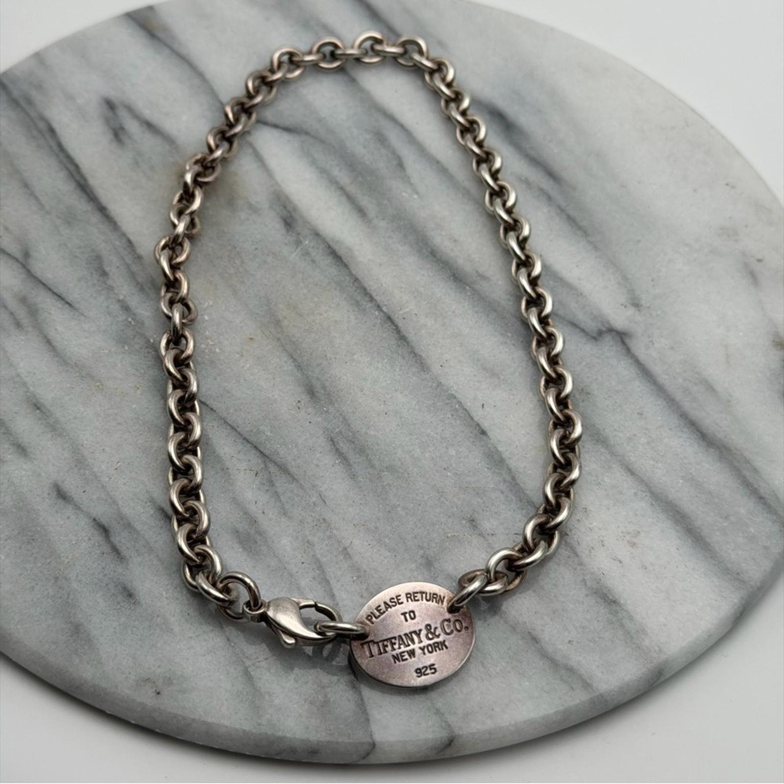 TIFFANY & CO. RETURN TO TIFFANY OVAL TAG CHOKER NECKLACE – STERLING SILVER