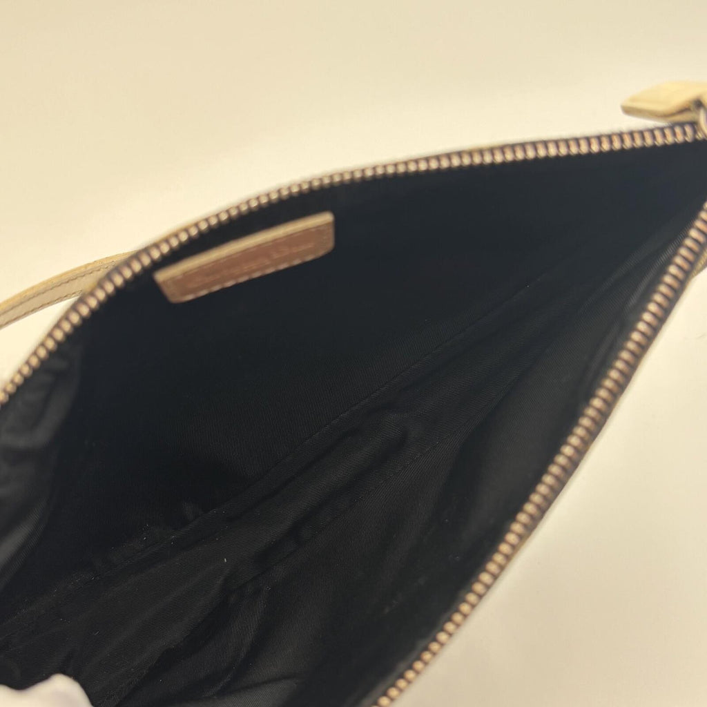 Christian Dior Trotter Saddle Pochette Shoulder Bag Navy Beige