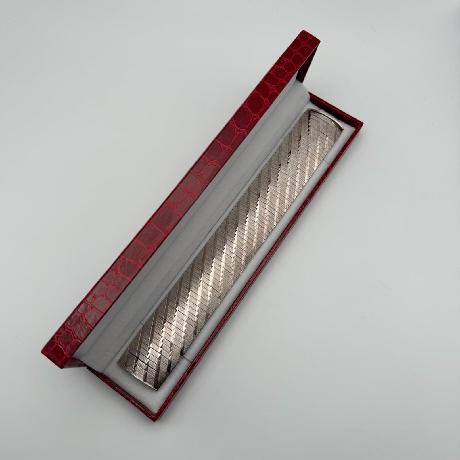 ITALIAN STERLING SILVER WIDE STATEMENT BRACELET