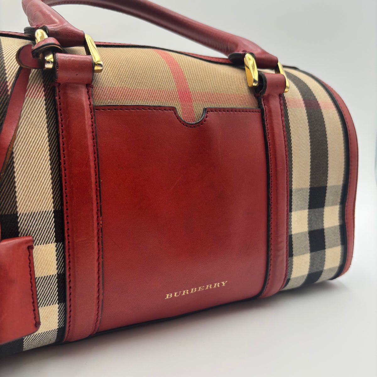 Burberry Horseferry Check Small Orchard Bowling Bag