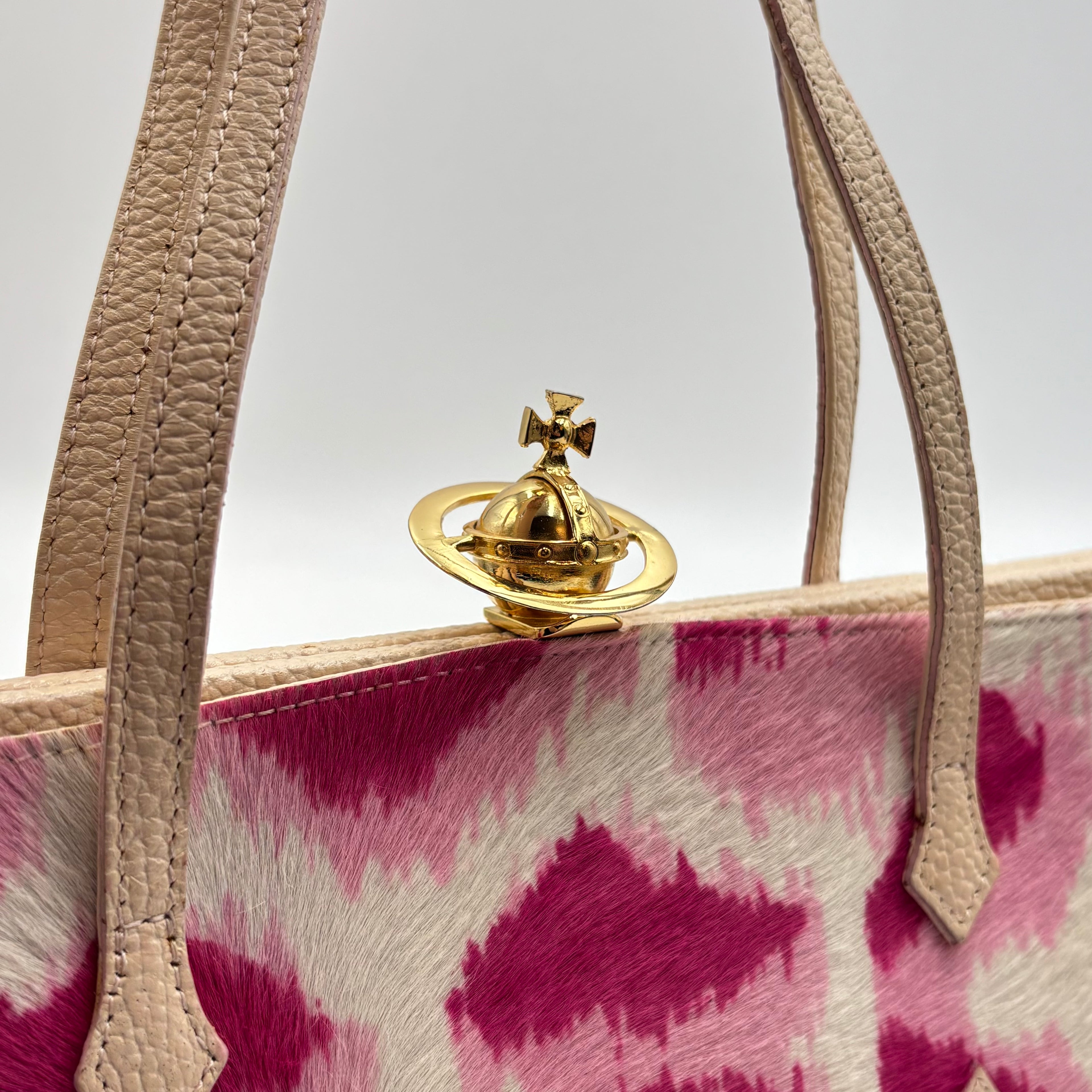 Vivienne Westwood Vintage Hot Pink Calf Hair Mini Shoulder Bag