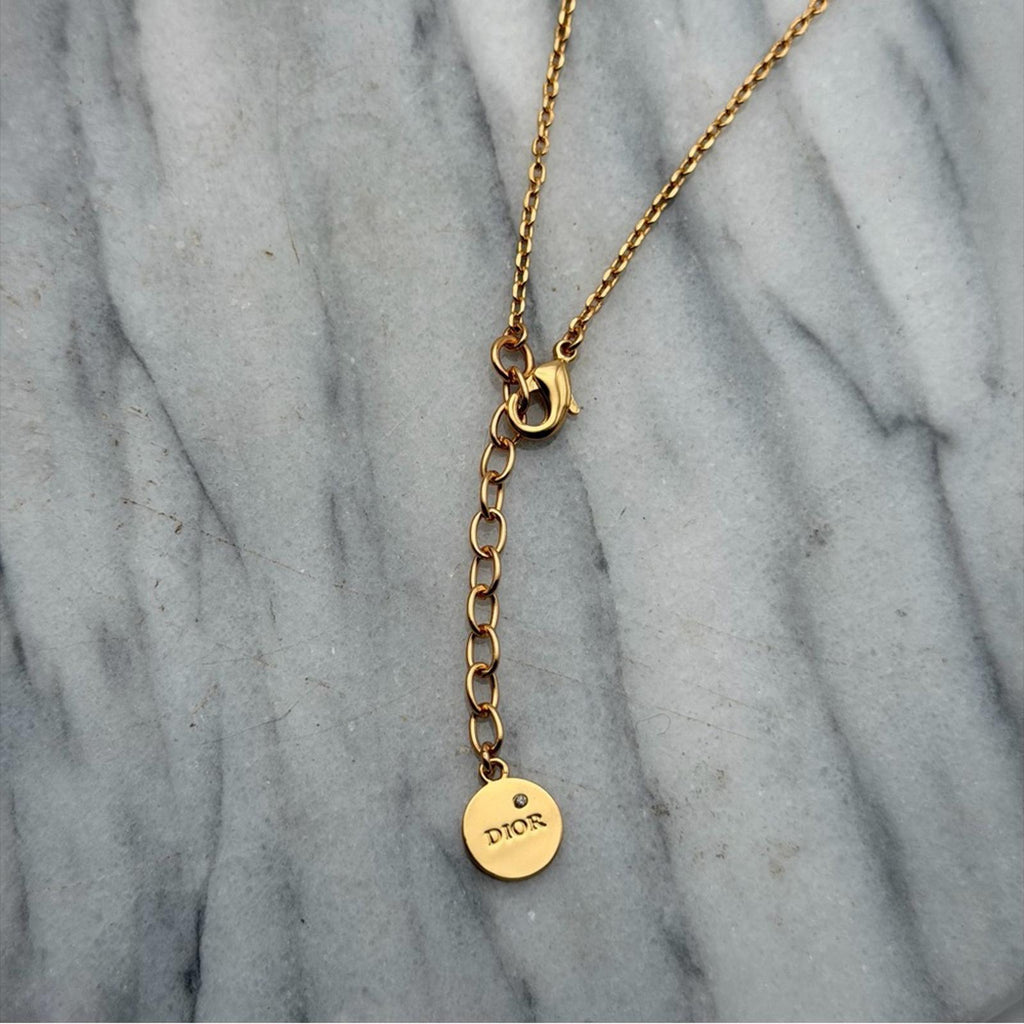 Dior Dio(R)Evolution Gold-Tone Crystal Letter Necklace