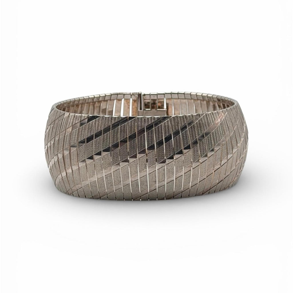 ITALIAN STERLING SILVER WIDE STATEMENT BRACELET