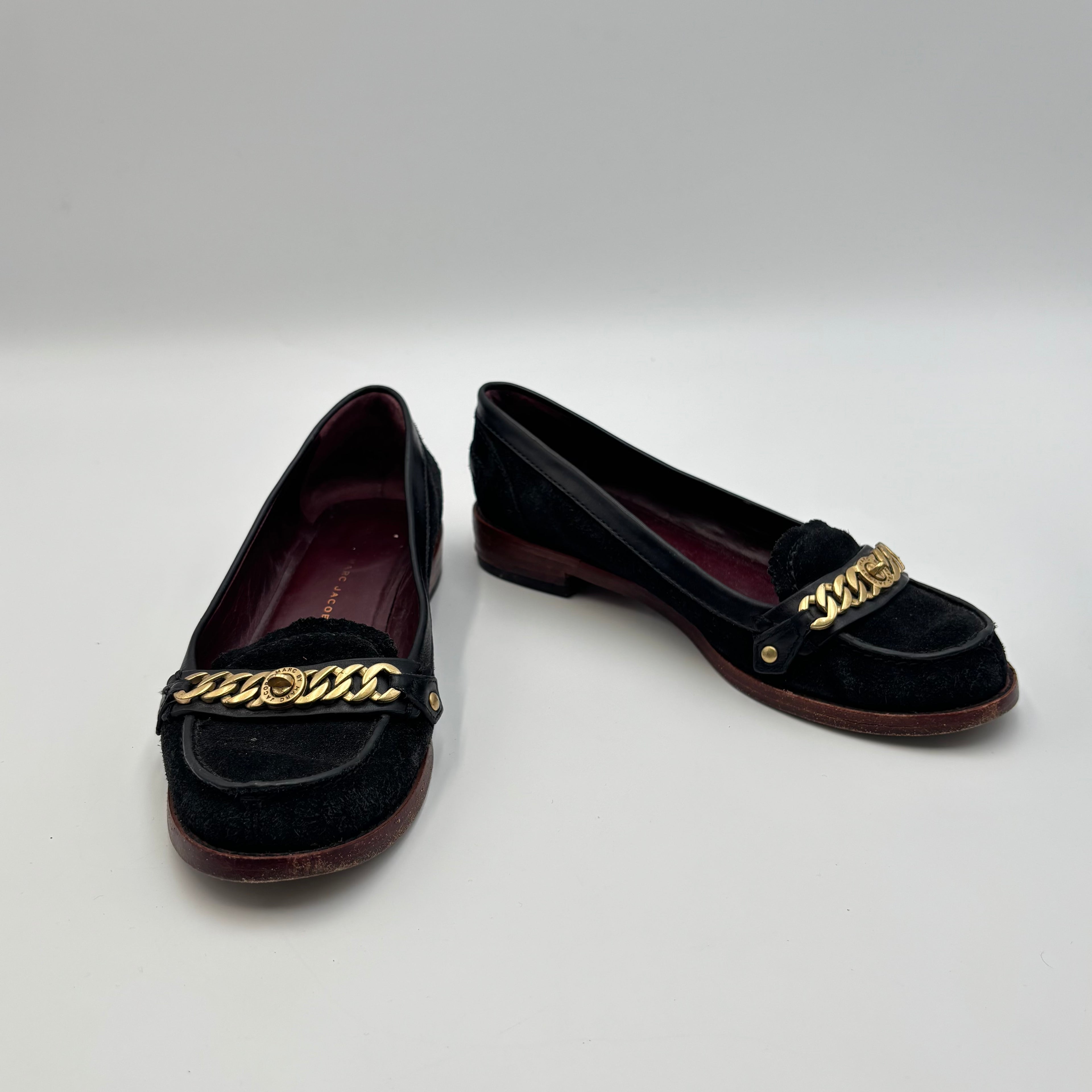 Marc by Marc Jacobs Katie Chain Suede Loafers