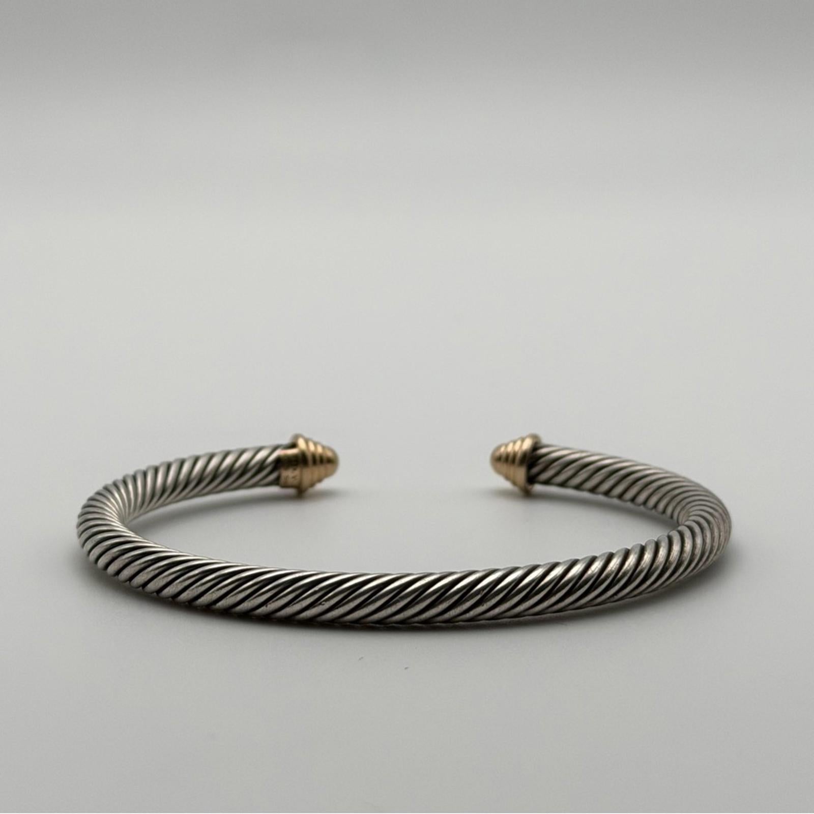 DAVID YURMAN CLASSIC CABLE BRACELET – STERLING SILVER & 14K GOLD