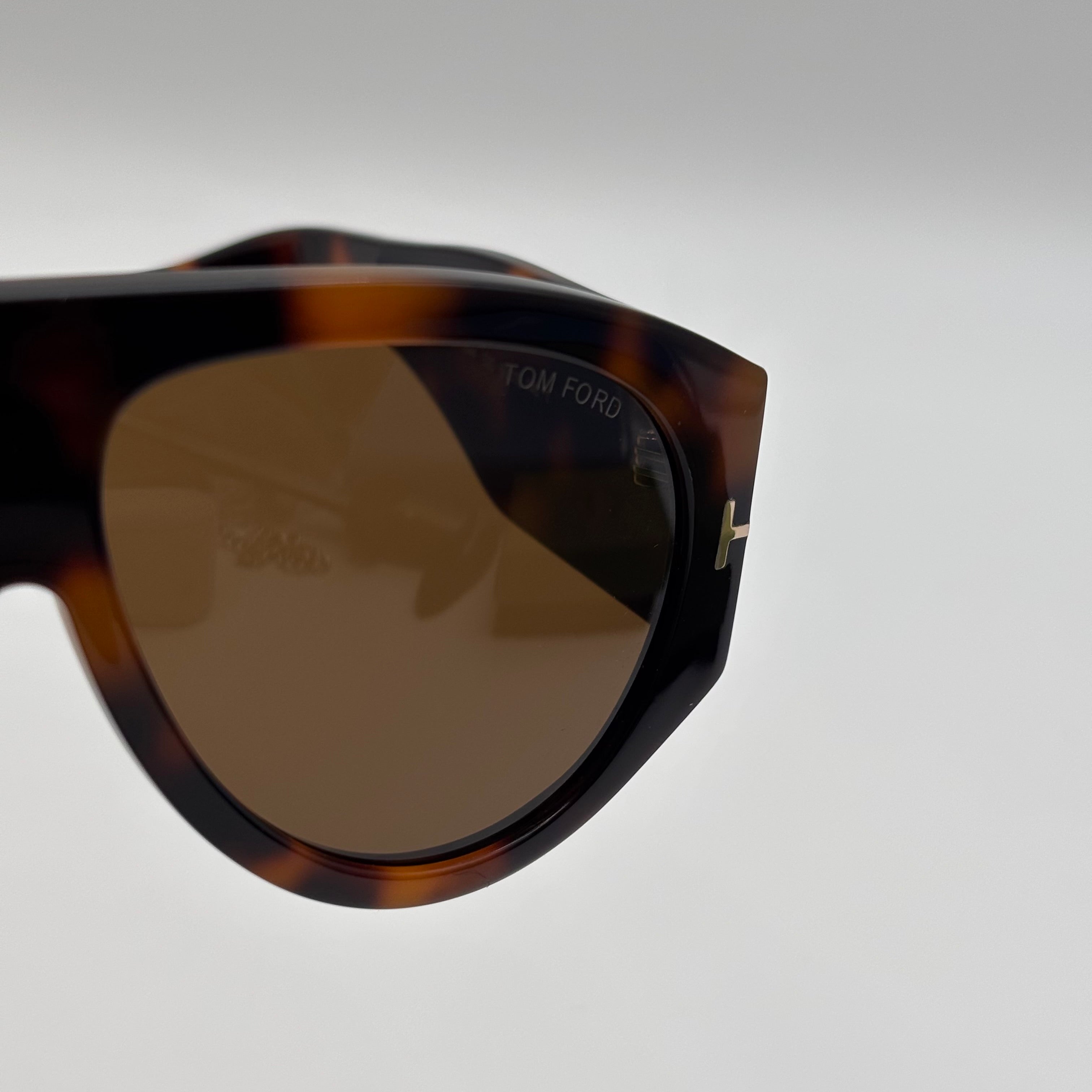 Tom Ford Bronson FT1044 52G Tortoise Aviator Sunglasses