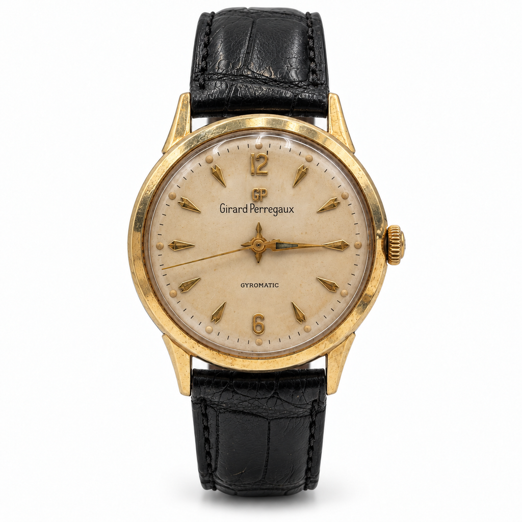 Girard-Perregaux Gyromatic 14K Gold Automatic Watch 1950s
