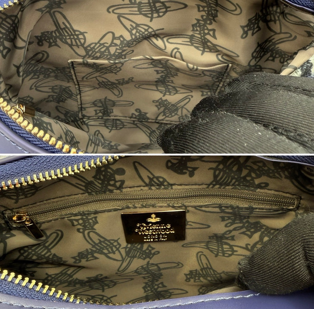 Vivienne Westwood Blue Tartan Yasmine Handbag
