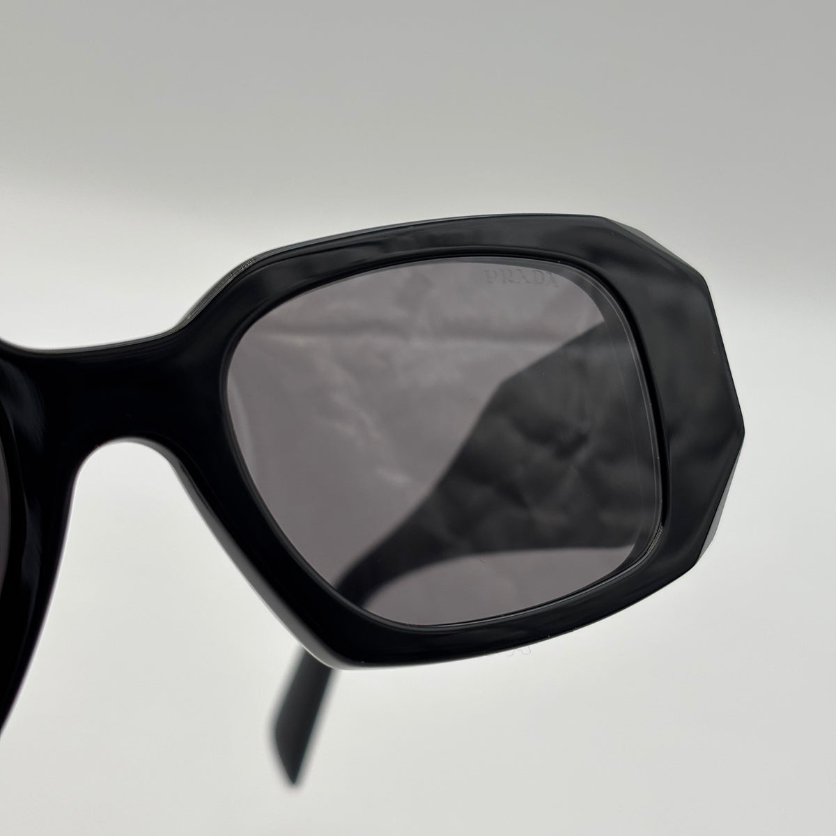 Prada Symbole PR 17W-F Black Geometric Sunglasses