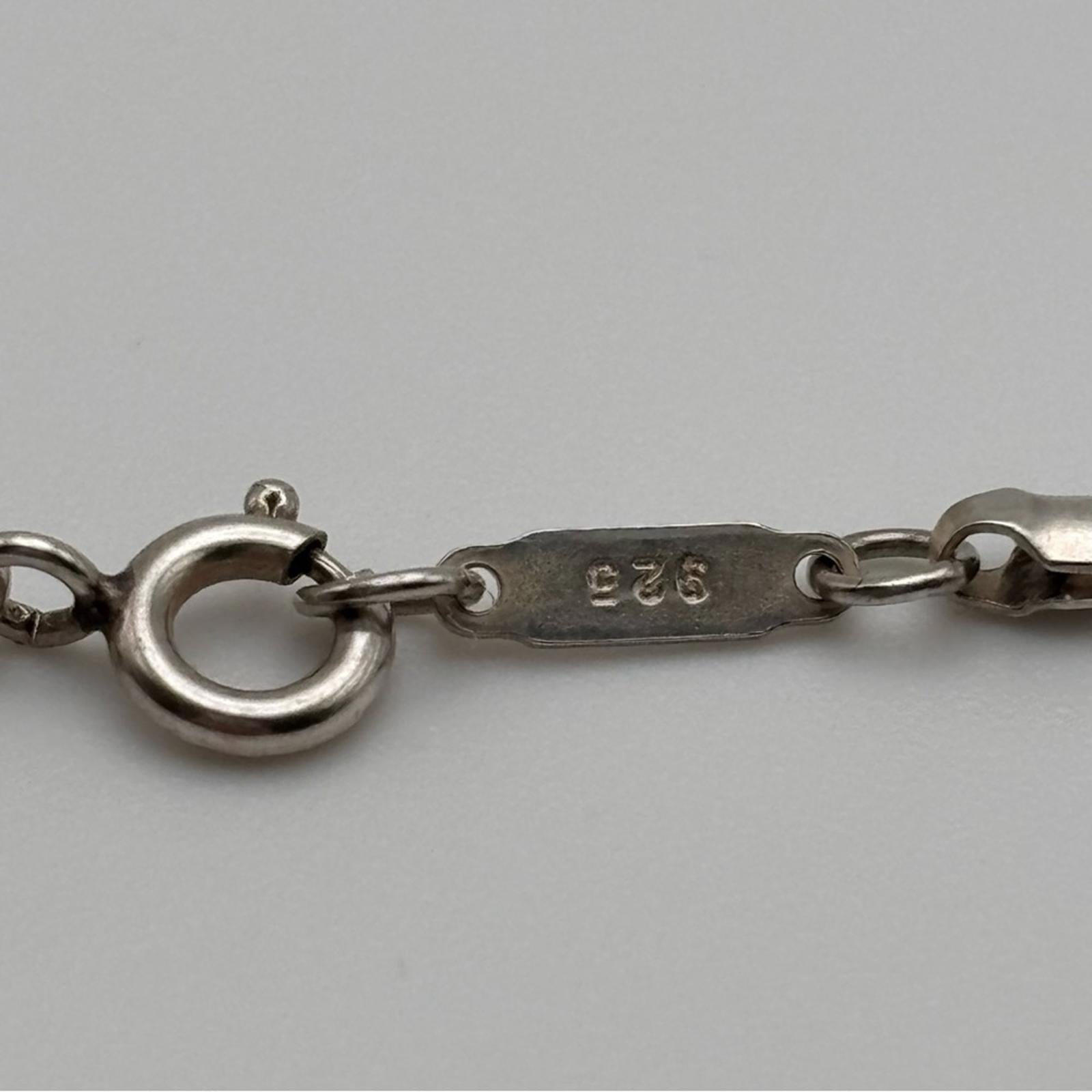 Tiffany & Co. 1837 Sterling Silver Bar Pendant Necklace