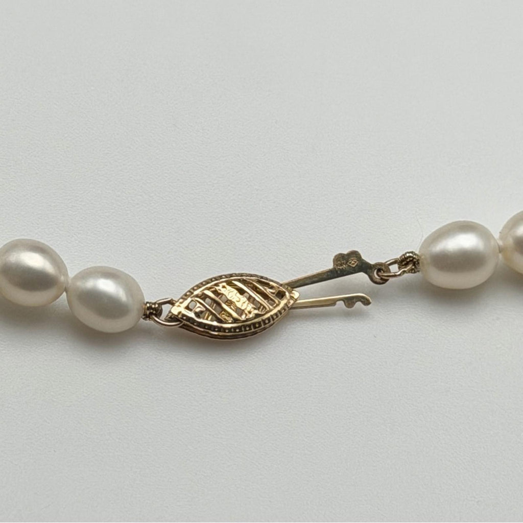 Vintage 100” Pearl Opera / Sautoir Necklace – 14K Gold Clasp