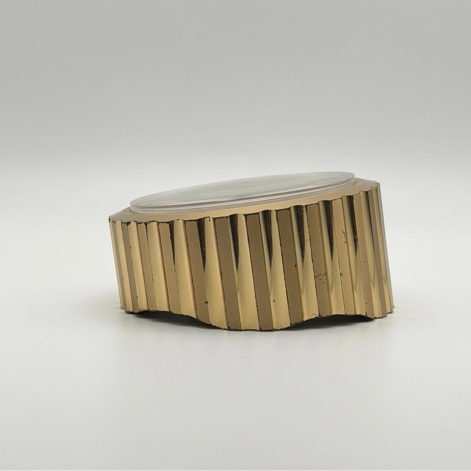 Dunhill Swiss Made Desk Clock – Gold Tone – Vintage