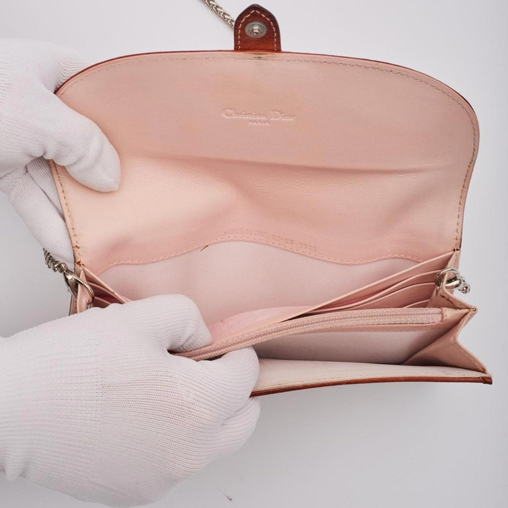 Christian Dior Rare Vintage Romantique Trotter Monogram Dior Wallet On Chain