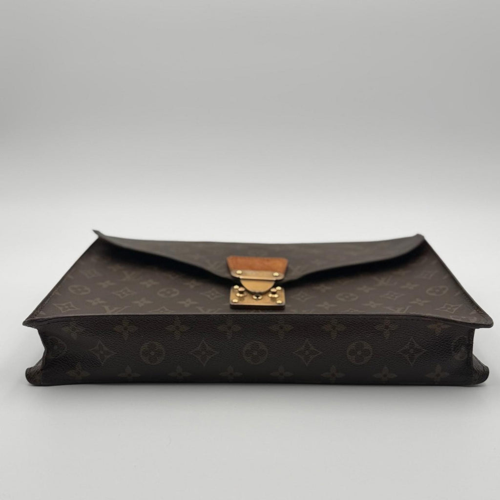 Louis Vuitton Monogram Pouch Clutch With Strap – Brown
