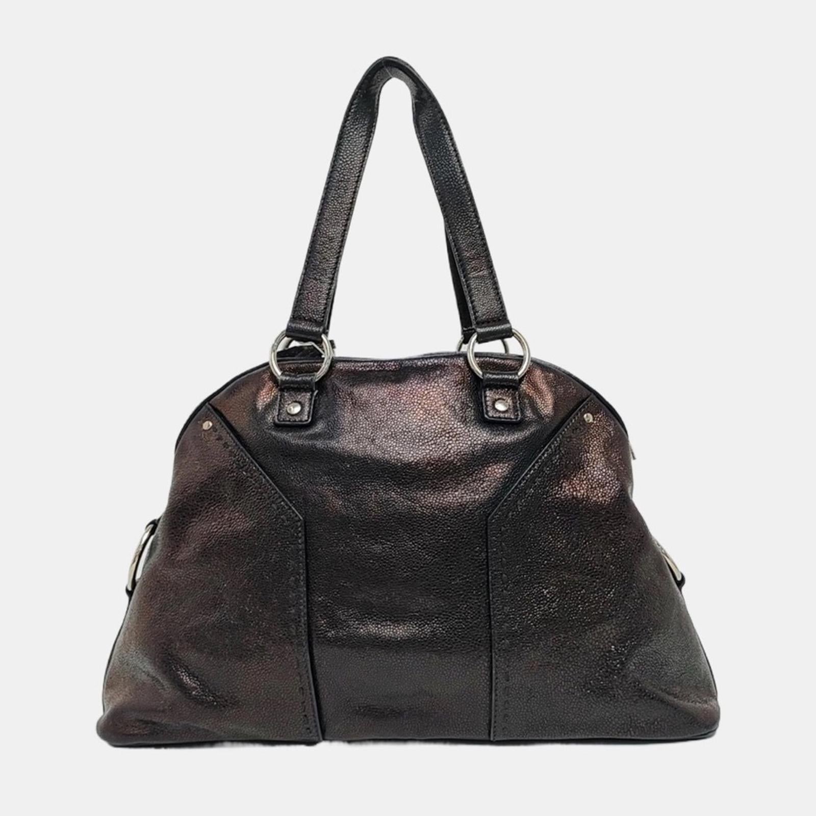Yves Saint Laurent Muse Leather Shoulder Bag – Dark Brown