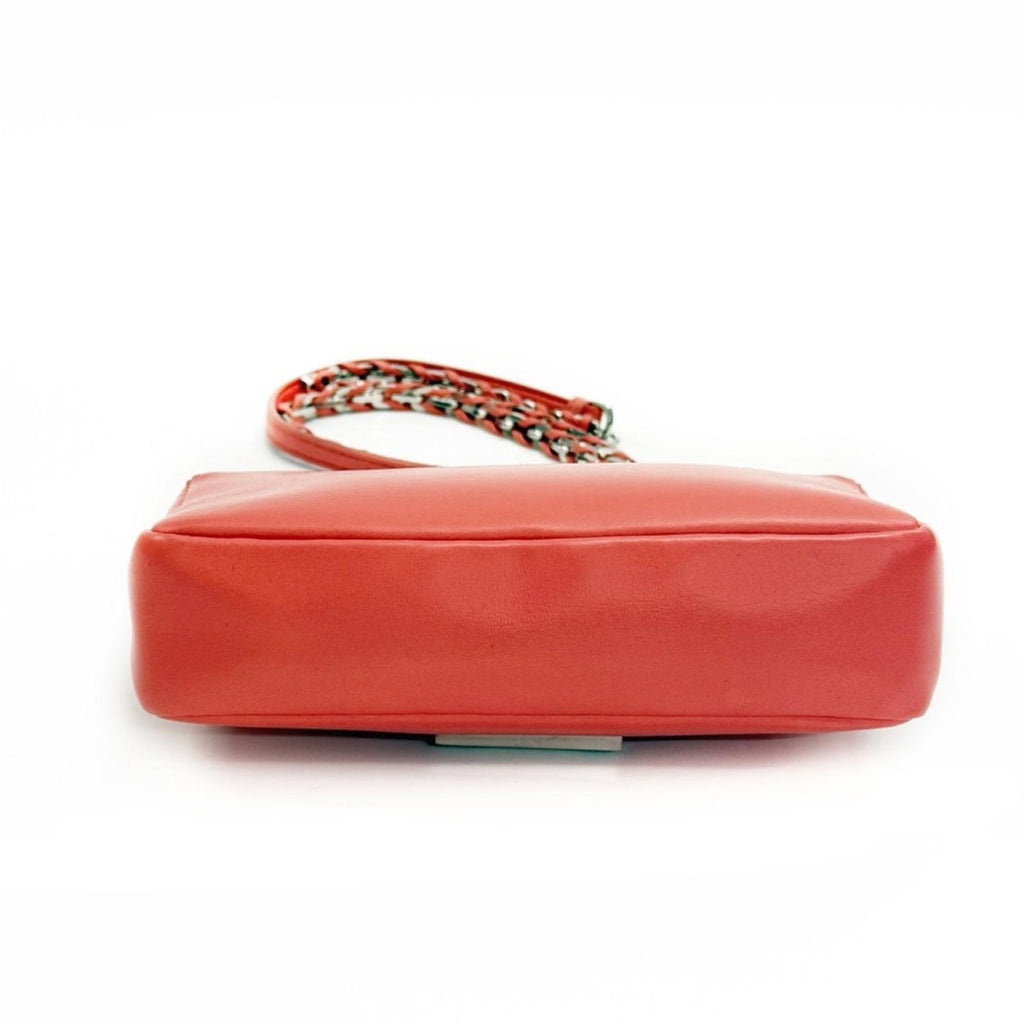 Fendi Mini Napa Baguette Crossbody Bag with Interwoven Strap