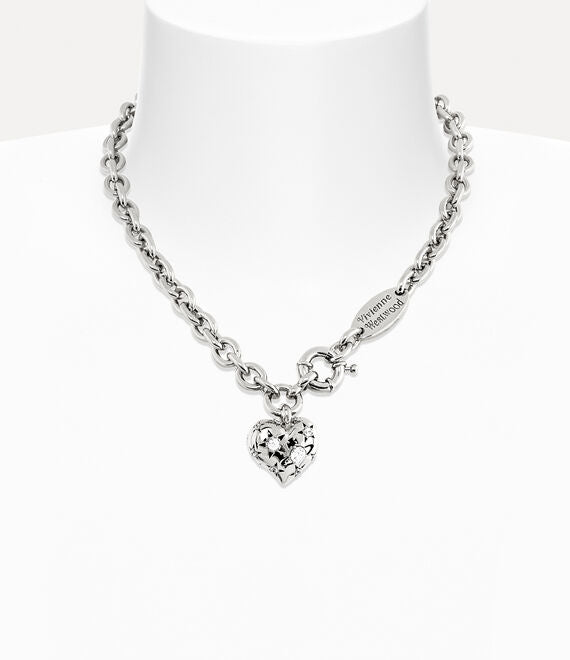 Vivienne Westwood Lee Heart-Charm Necklace in Silver