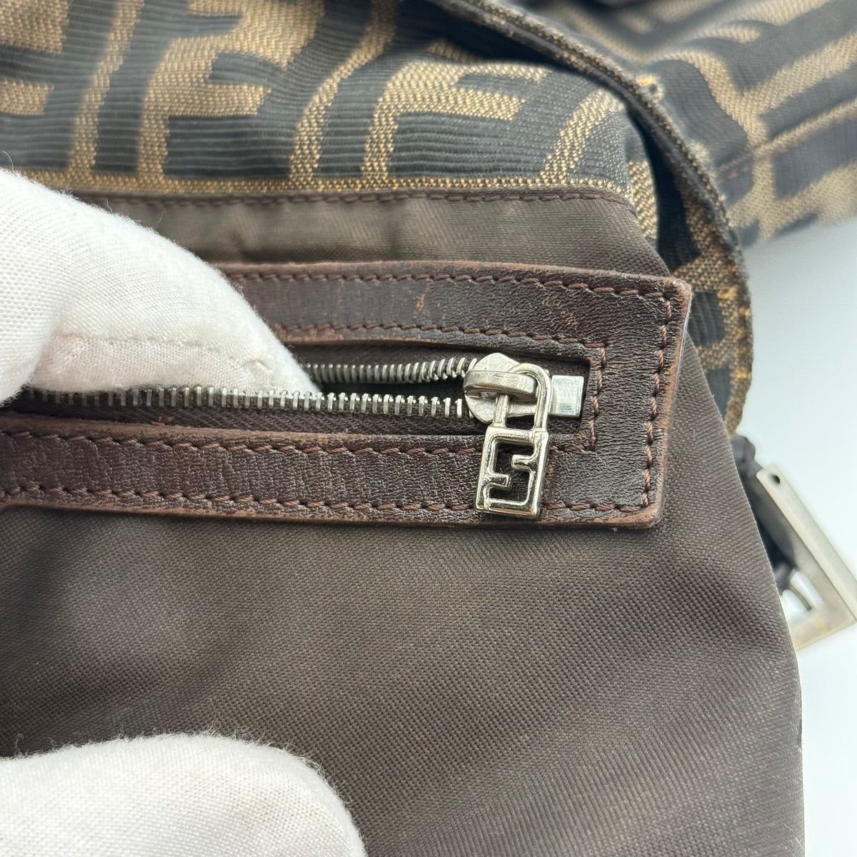 Fendi baguette Vintage Zucca FF Monogram Shoulder Bag, 2000s