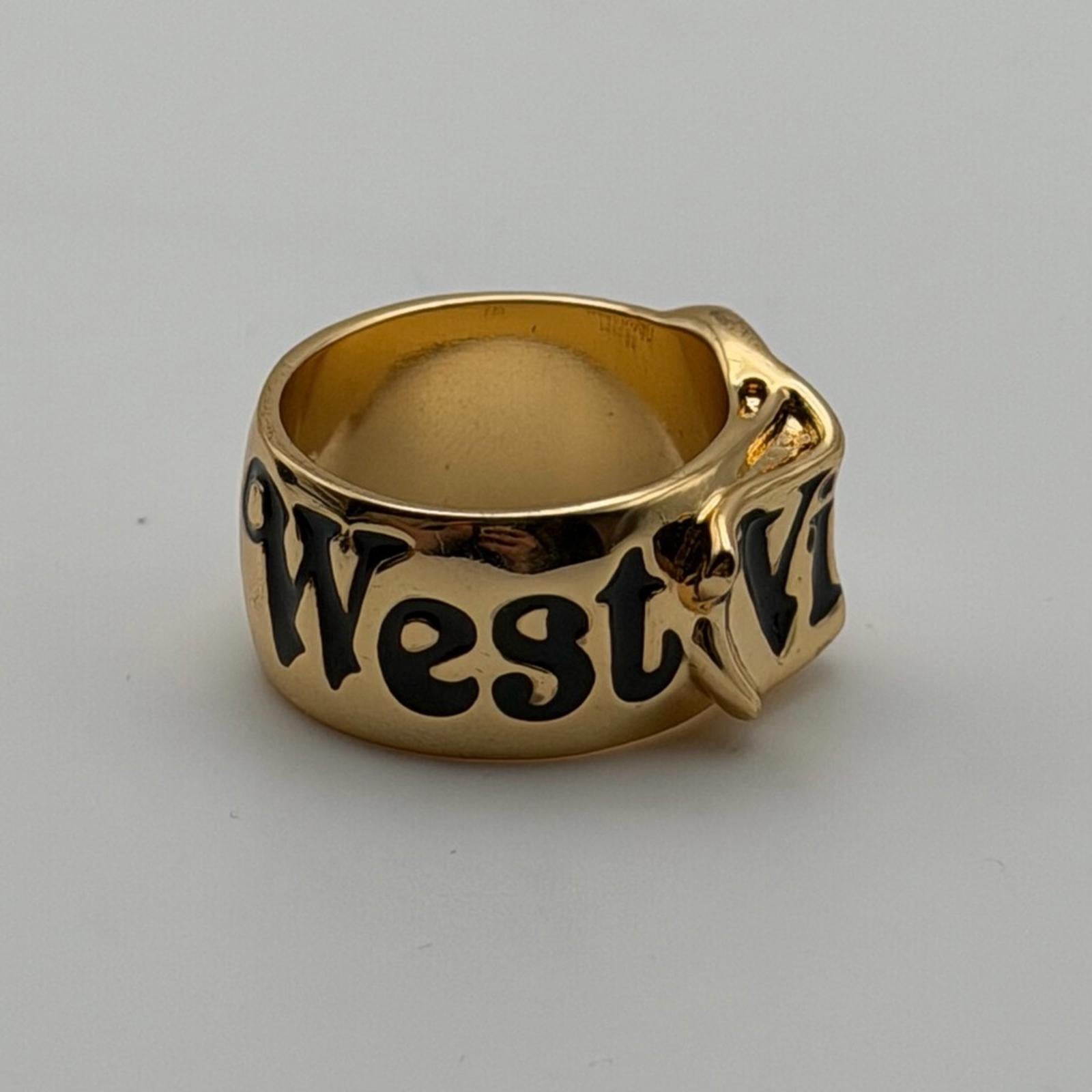 Vivienne Westwood Gold Band with Black Accents
