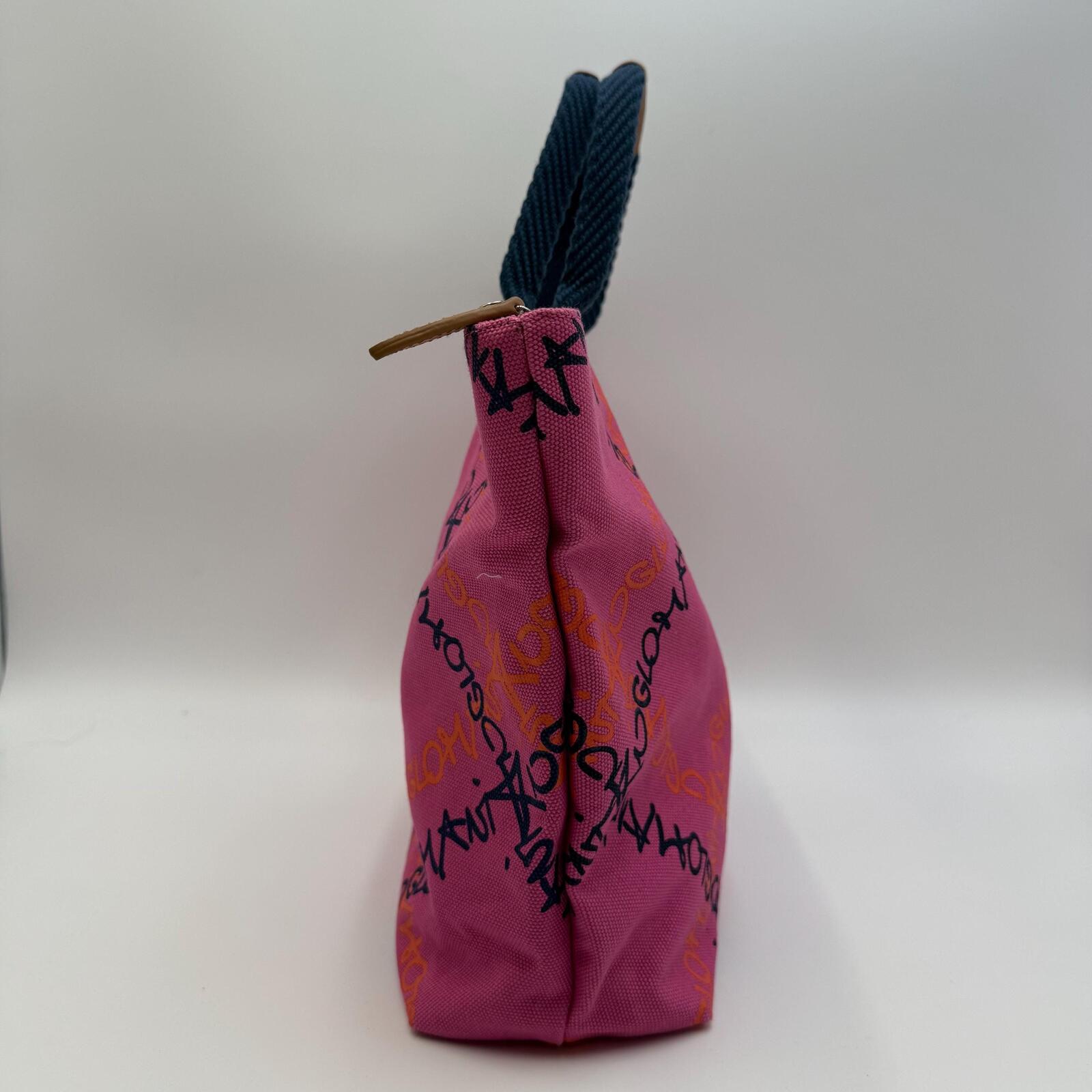 Vivienne Westwood Anglomania Pink Graffiti Canvas Tote Bag