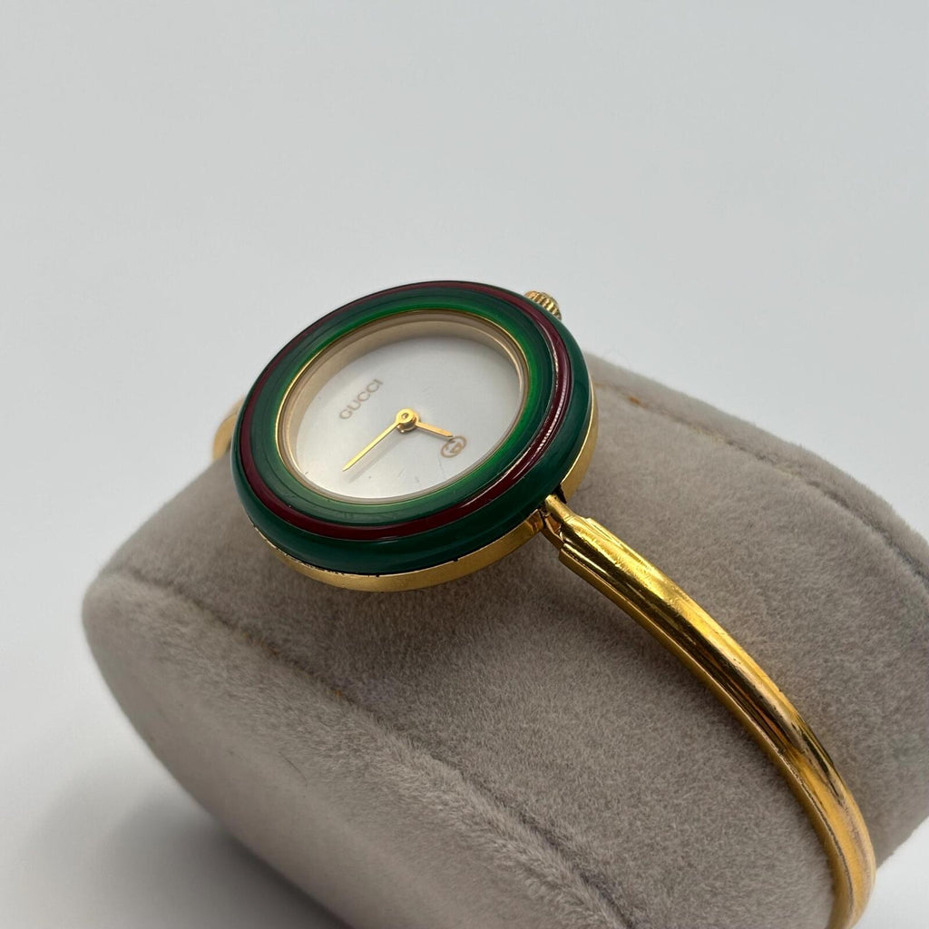 Gucci Interchangeable Bezel Watch with 5 Bezels & Box