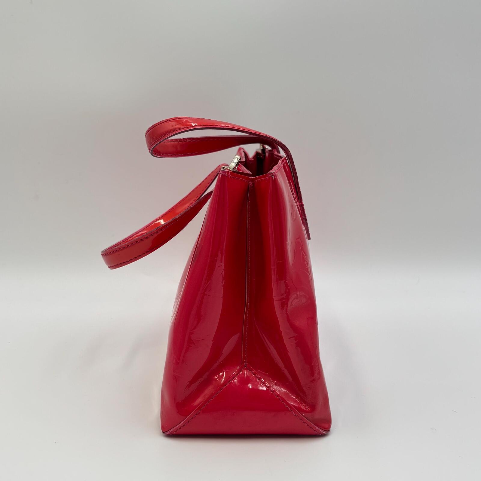 Louis Vuitton Monogram Vernis Wilshire Boulevard Tote PM Hot Pink Patent Leather