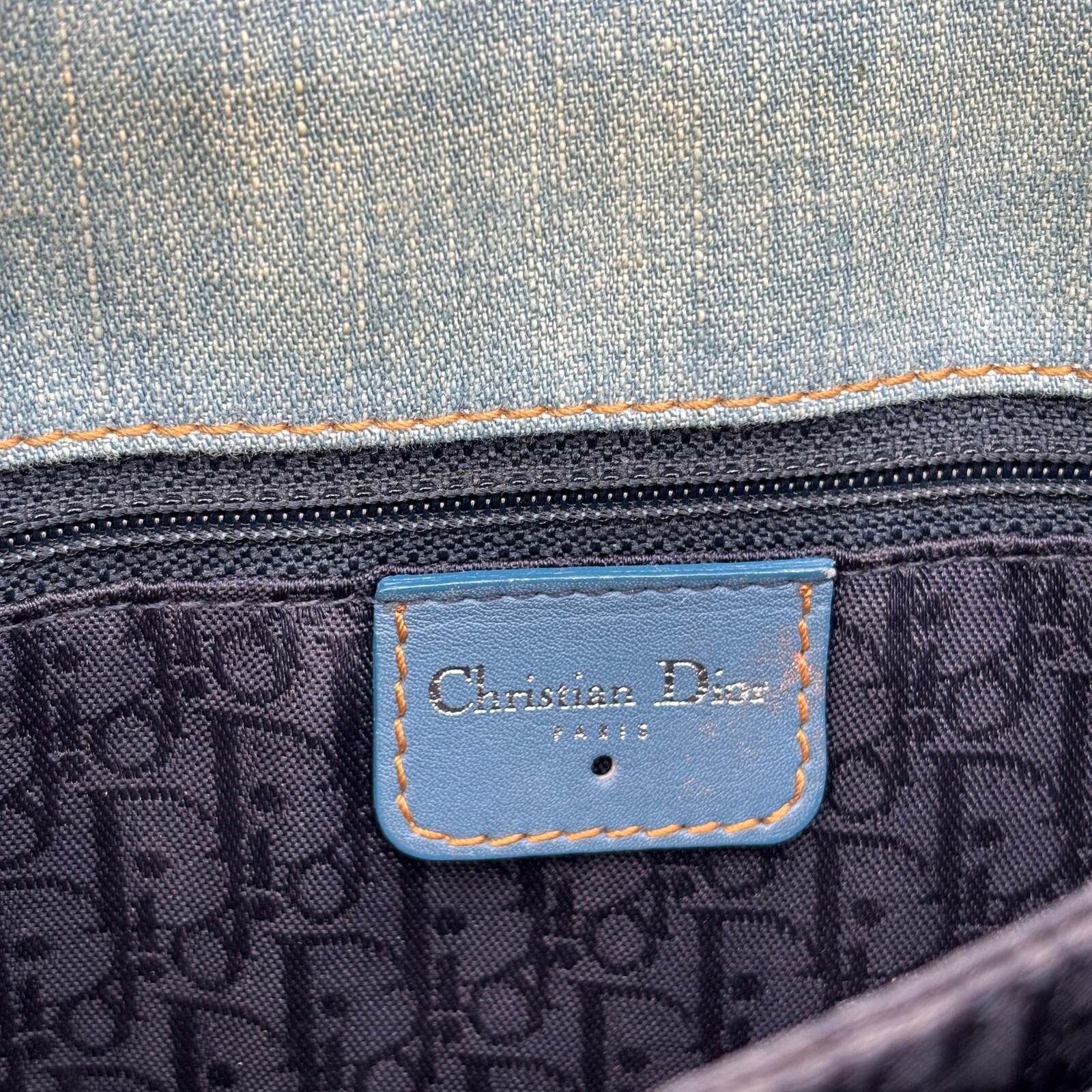 Christian Dior Admit It Corset Denim Shoulder Bag 2002