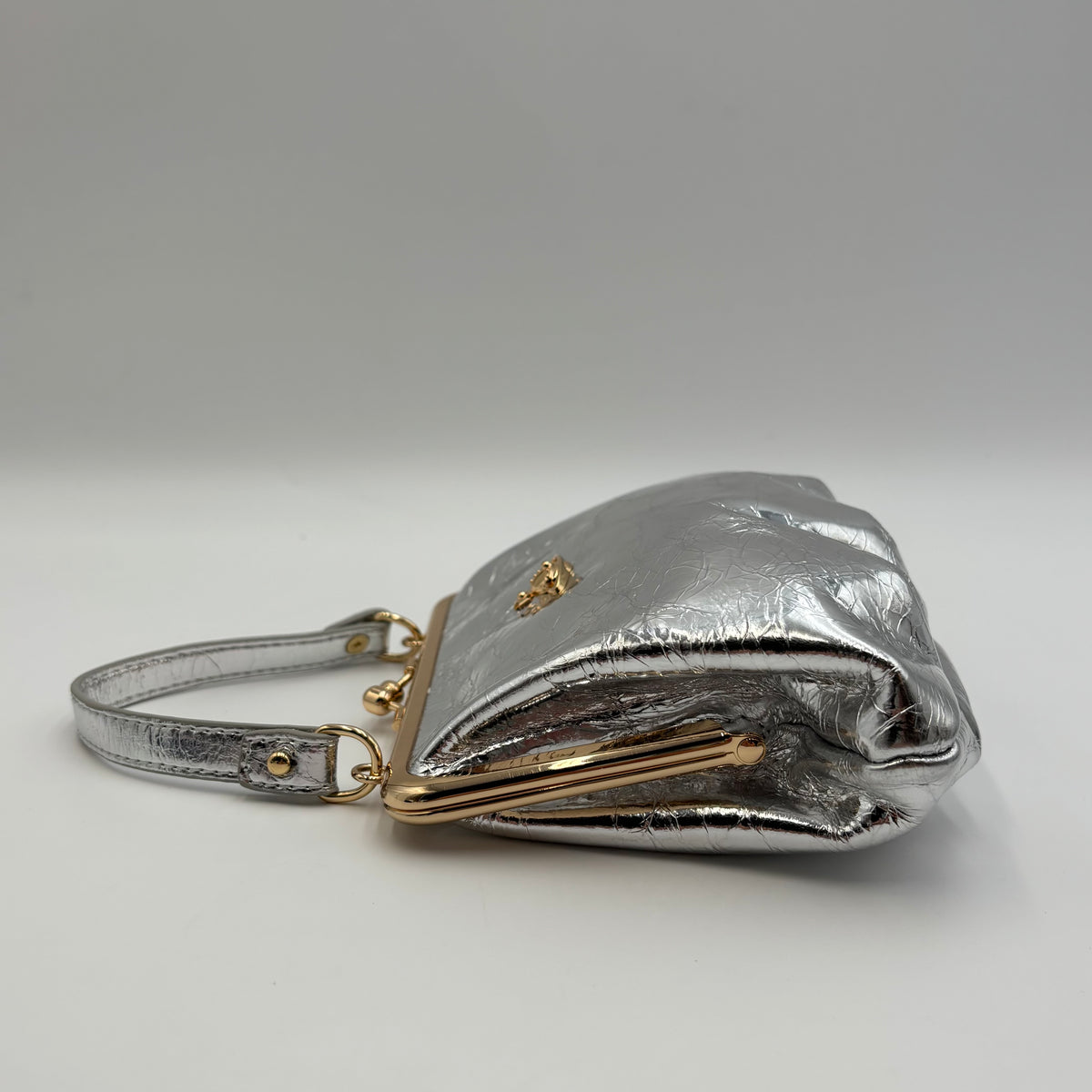 Vivienne Westwood Metallic Silver Granny Frame Bag