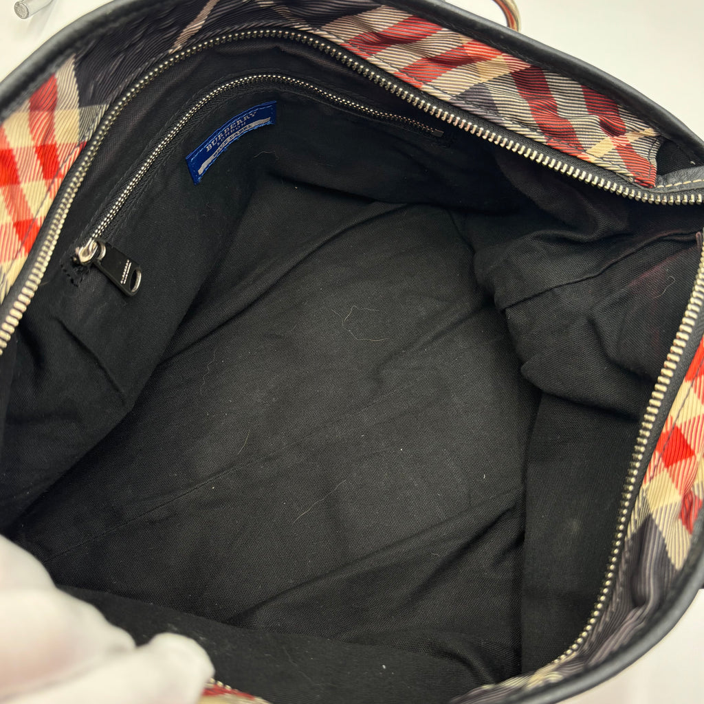 Burberry Blue Label Nova Check Nylon Tote Bag
